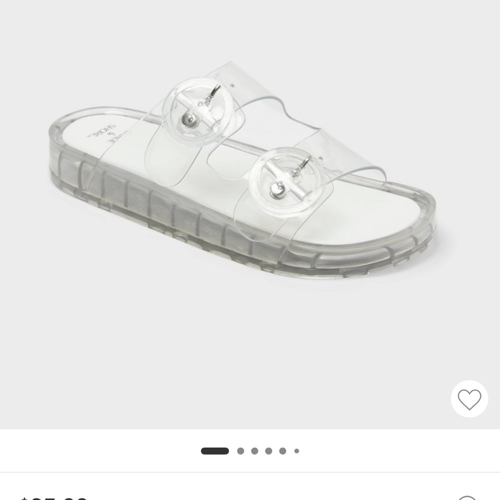 a new day Clear Slide Sandals with White Footbed - Picture 4 of 5